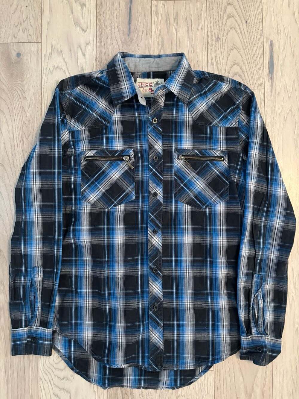 JNCO Crownbrand Plaid Button Down Shirt Size S